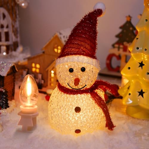 White LED Accessory Cord with Bulb Set - 4 C7 String Lights for Christmas Village & Decor (Variation: White-LED Bulb / 4)