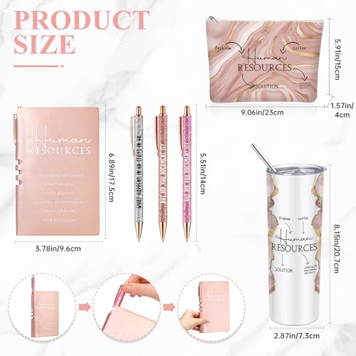 Pink Human Resources Appreciation Gift Set for Women - 6 Piece Office Gift Basket