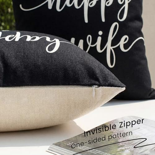 JOJOGOGO Stay Awhile Outdoor Lumbar Pillow Covers, Waterproof 12x20, Set of 2