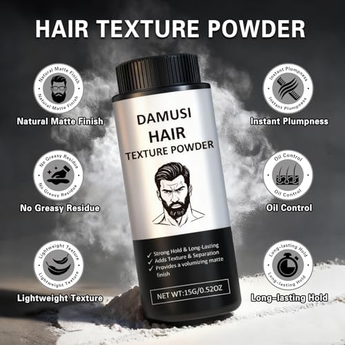 DAMUSI Hair Styling Powder - Matte Finish Volumizing & Texturizing Powder