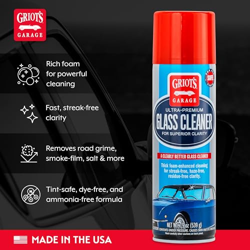 Griot's Garage Foaming Glass Cleaner - Ammonia-Free, 19 Oz