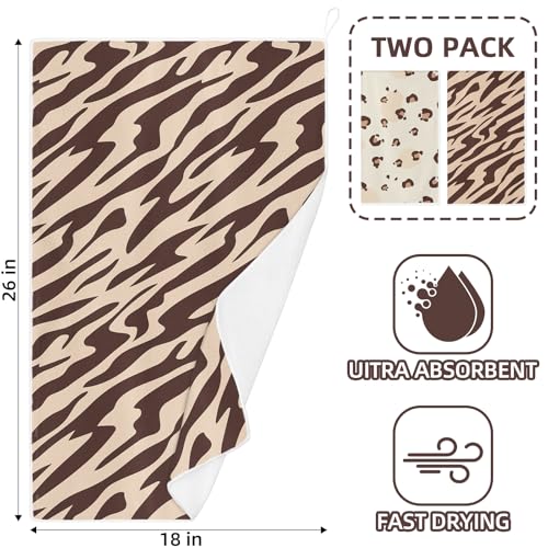 AiHeart Microfiber Kitchen Towels Set of 2 - Quick Dry & Highly Absorbent