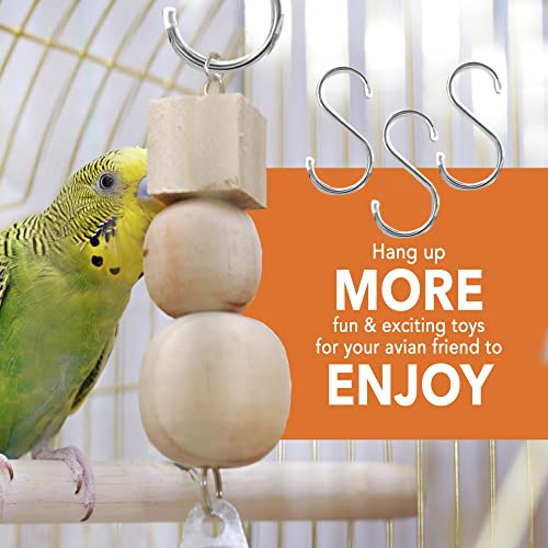 S-Shaped Stainless Steel Hooks - 10 Pack for Organizing Pots, Pans & Bird Feeders