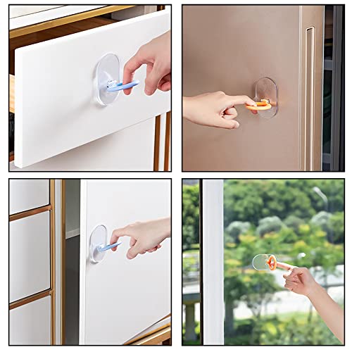 Betinyar Multi 6 Pack Toilet Seat Lifter & Cover Handle - Contact-Free, Self-Adhesive Bathroom Accessory