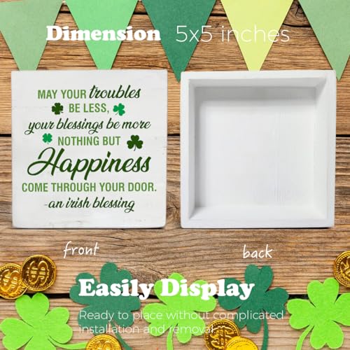 St. Patrick's Day Wooden Decorative Sign - 5 Inch Rustic Decor
