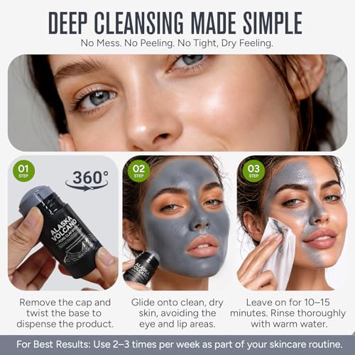Alaska Volcano Clay Mask Stick 2 PCS - Deep Cleansing & Blackhead Remover