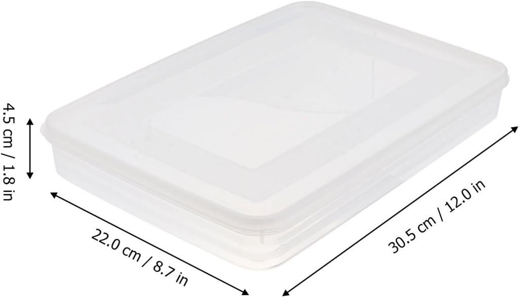 Uonlytech Large Airtight Dumpling Box - Clear Veggie Tray with Lid | Egg and Rice Storage Container