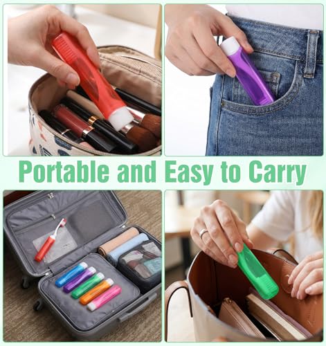 Thrymme 6 Pcs Travel Toothbrush Set, Soft Foldable Toothbrush for Camping