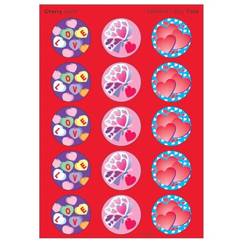 Valentine's Day Stinky Stickers, Scratch & Sniff, 60 Count