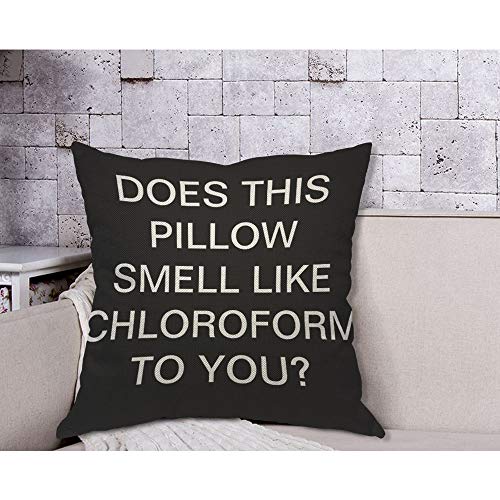 AOYEGO Multi-A6 Chloroform Quote Throw Pillow Cover 18x18 Inch Home Decor