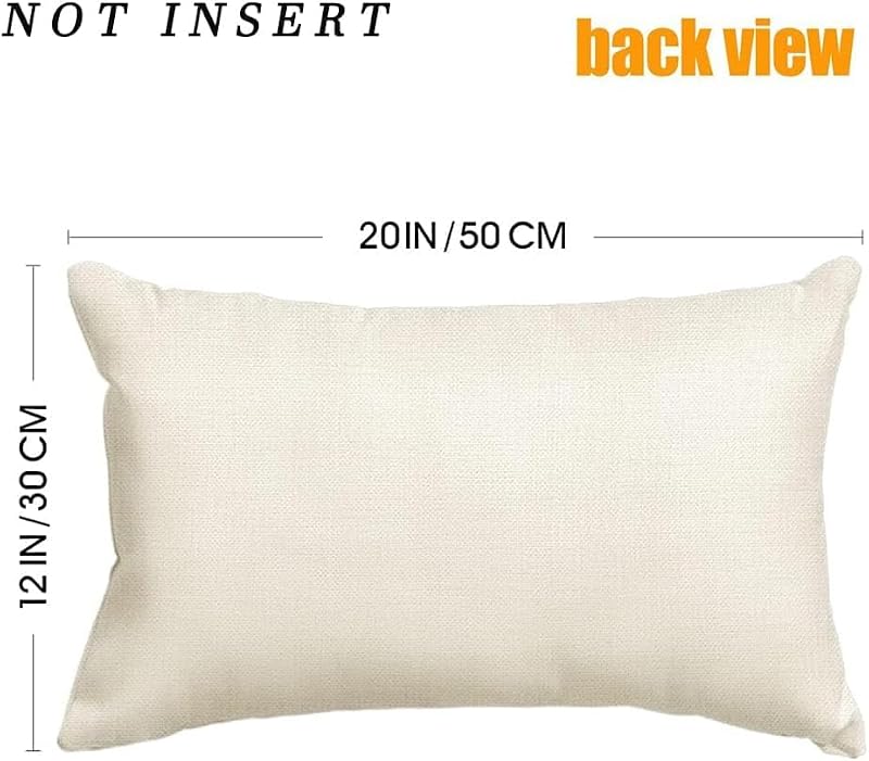 RABUSOFA Halloween Lumbar Pillow Cover, 12x20 Inch Black Decorative Case