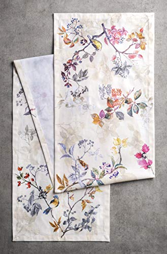 Equinoxe Beige 100% Cotton Table Runner 14.5" x 48" - Seasonal Decor