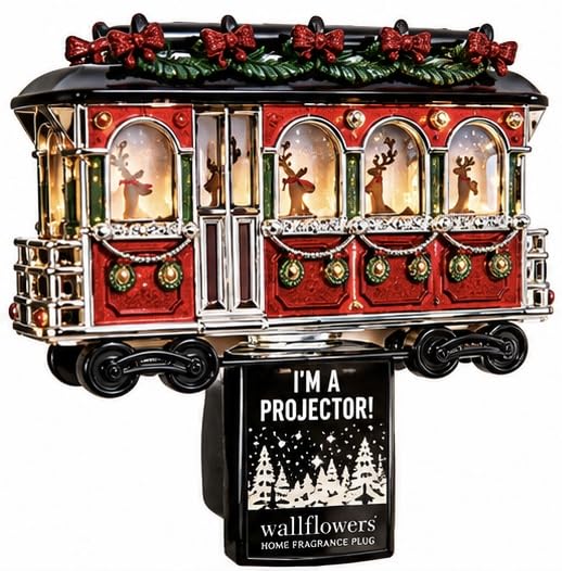 Christmas Trolley Wallflowers Fragrance Plug with Light Display