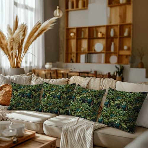Forest03 Vintage Throw Pillow Covers - 18x18 Farmhouse Cushion Set of 2