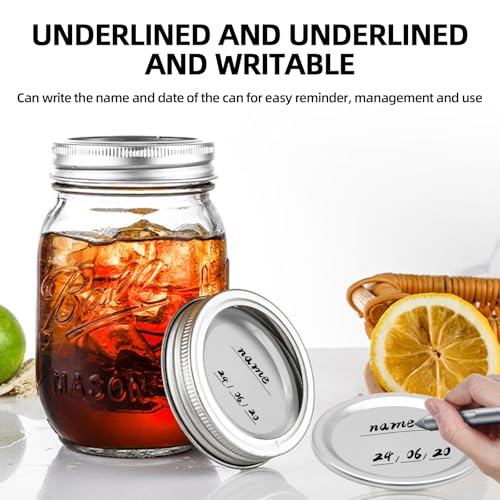 Regular Mouth Canning Lids and Rings - 12 Pack Mason Jar Seal Set
