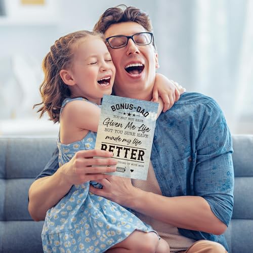 Bonus Dad Father's Day Card - Heartfelt Humor & Premium Quality