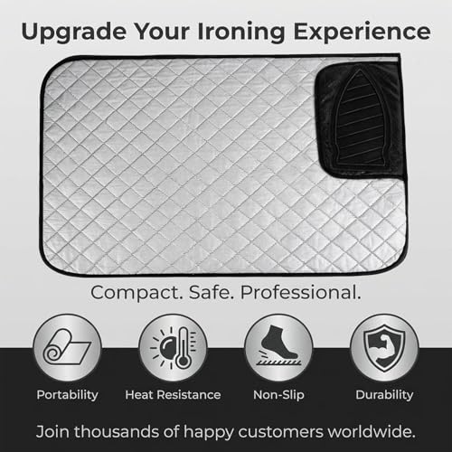 RAINFLOW Magnetic Ironing Mat - Portable Heat-Resistant Tabletop Pad