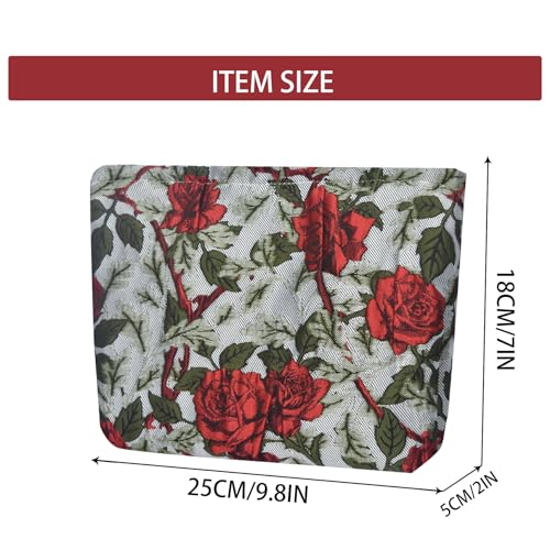 KeYaMee Large Capacity Travel Makeup Bag & Floral Cosmetic Pouch