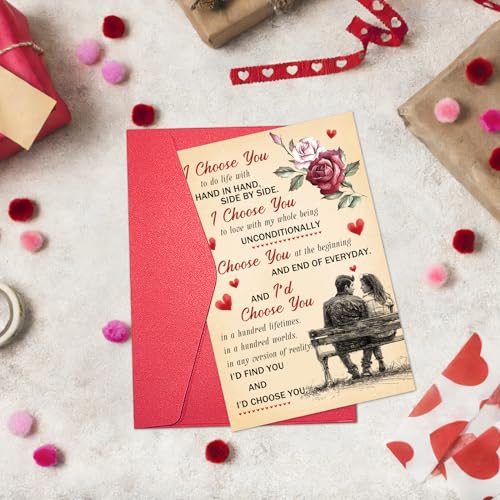 Romantic Double-Sided Greeting Card - I Choose You