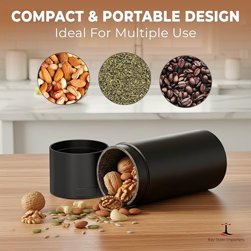 Black Airtight Vacuum Sealed Herb Storage Jar - Smell Proof Travel Stash Container