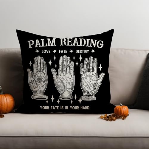 PANDICORN Black Ouija Board Throw Pillow Covers 18x18 - Set of 2