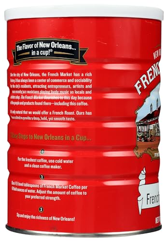 French Market Ground Coffee, French Roast Medium-Dark Roast, 12oz