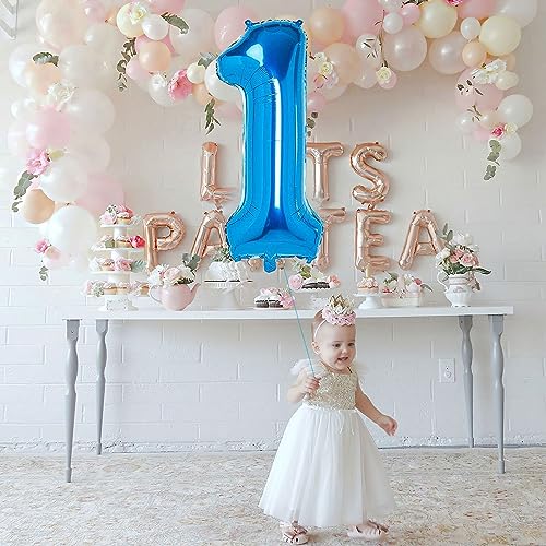 40-Inch Blue Number 5 Balloon - Jumbo Foil Mylar for Parties