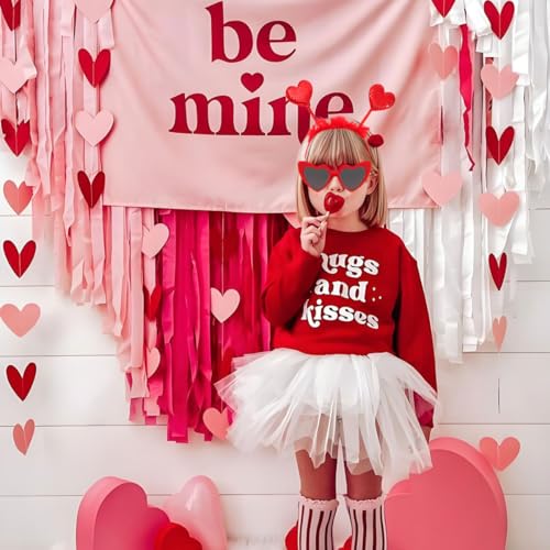 Valentine Heart Headband and Glasses Set - Red Sequin Outfit Accessory