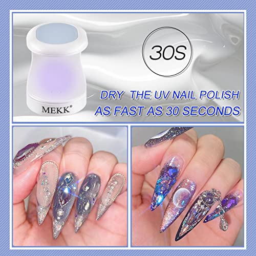 MEKK Mini UV LED Nail Lamp 16W Portable Flash Cure Light for Gel Nails