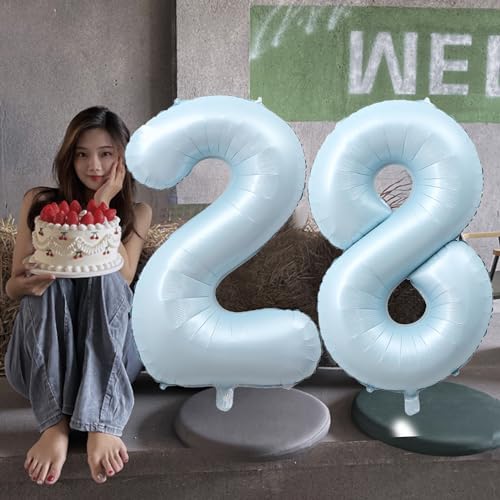40-Inch Baby Blue Number 29 Foil Balloon for Birthday & Parties