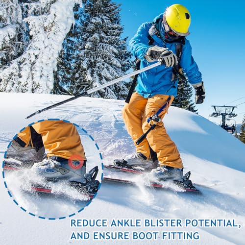 20 Pcs Ski Ankle Donut Boot Pads, Self-Adhesive EVA Snowboard Boots Pad Ski Boot Fitting Foam Pads Snowboard Boot Liner Padding to Reduce Heel Lift & Ankle Blisters