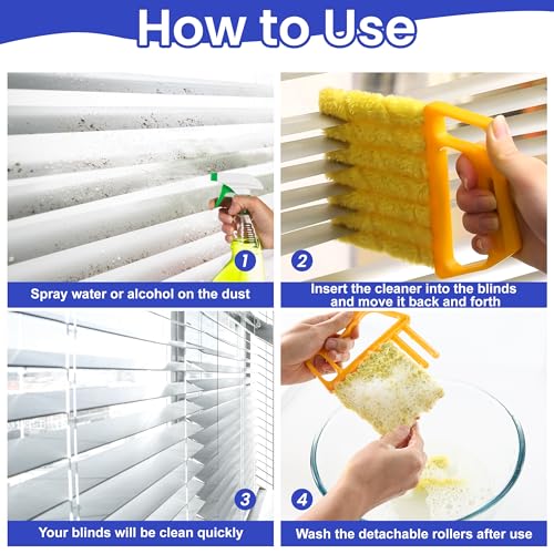 3-Pack Window Blind Cleaner Tool Set with Ergonomic Handle