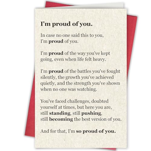 Proud of You Card - Inspirational Gift for Achievements & Growth