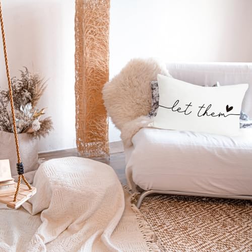 Let Them Throw Pillow Covers 12x20 Inch - Durable Flannel Decorative Throw Pillowcase - Variation: this listing
