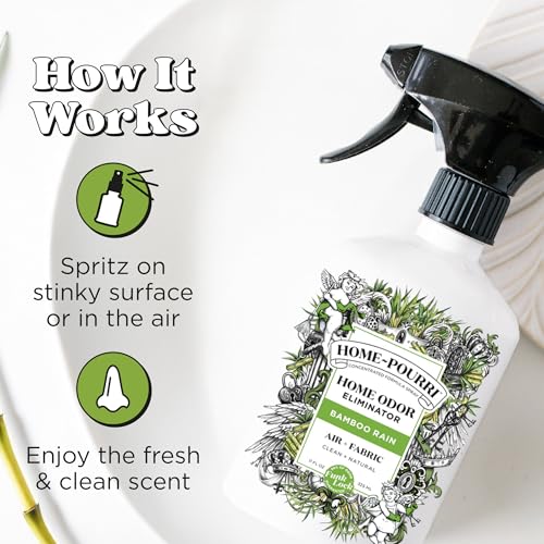 Poo-Pourri Home-Pourri Air and Fabric Odor Eliminator Spray, Bamboo Rain, 11oz
