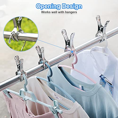 Coideal 11cm Beach Towel Chair Clips - 10 Pack Heavy Duty Metal