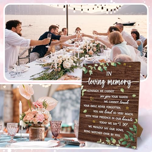 In Loving Memory Wedding Sign with Stand - 8x10 Wooden Memorial Decor