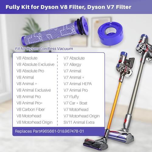 6 Pack Vacuum Filter Replacement for Dyson V7 V8 Animal