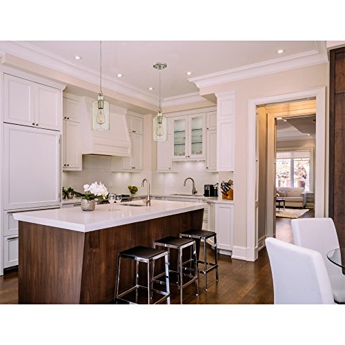 Westinghouse Lighting 6329000 Carmen One-Light Indoor Mini Pendant, Brushed Nickel Finish with Clear Textured Glass