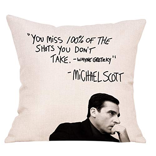 FBCOO Farmhouse Quote Decorative Throw Pillow Cover 18x18 Inch, Linen, Pack of 1