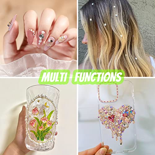 Bowitzki 3 Sheets Self-Adhesive Face Gems Rhinestone Crystal Makeup Stickers