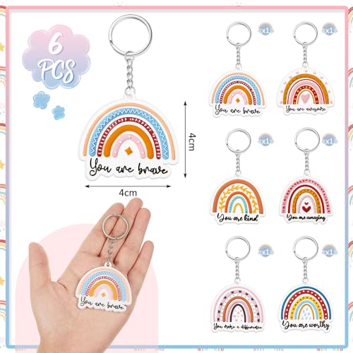 Inspirational Employee Appreciation Gifts Bulk Keychains - 6 Variations