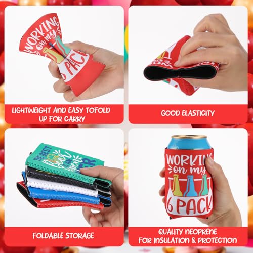 Funny Beer Can Cooler Sleeve - 12 Pcs Insulated Neoprene for 12 OZ Cans