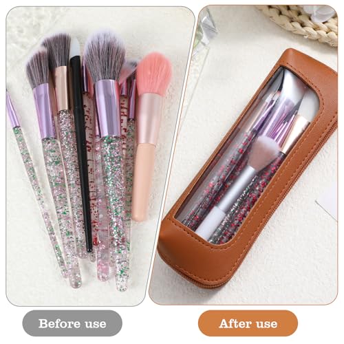 Sorcristy Double Sided Clear Makeup Bag Portable Travel Toiletry Organizer