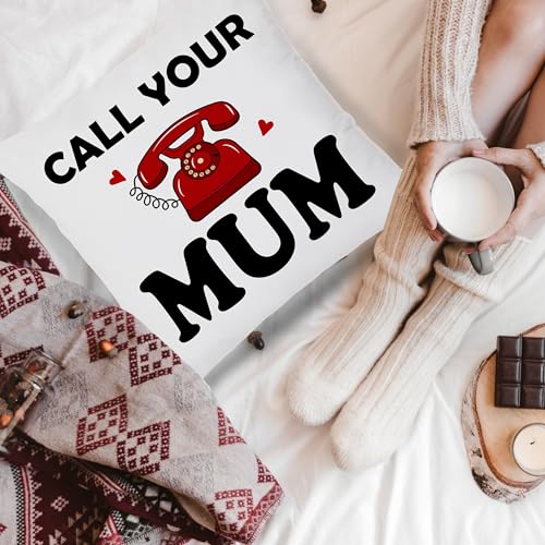 LUKIPOM Funny Mom Pillow Cover 18x18 | Double-Sided Flannel Decor