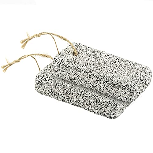 JAIRESTONE Pumice Stone Callus Remover & Foot Scrubber, Pack of 2 White