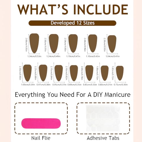 Nude Pink Press On Nails with French Tip & 3D Bow - 24Pcs Medium Almond