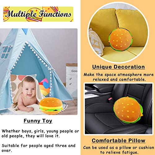 Zhidiloveyou 11.8 Inch Plush Cheeseburger Pillow Toy - Realistic Stuffed Food