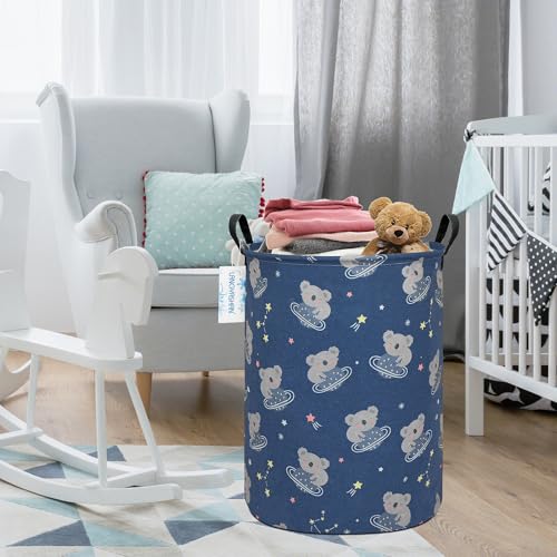 Space Koala Collapsible Laundry Basket - 19.7" Hamper Organizer for Nursery & Home