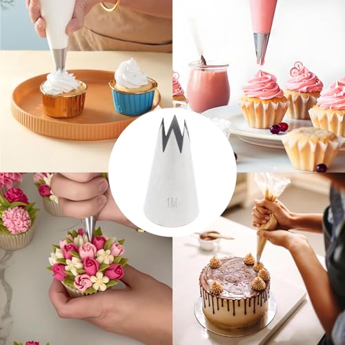 1M Stainless Steel Piping Tip for Cake Decorating & Icing